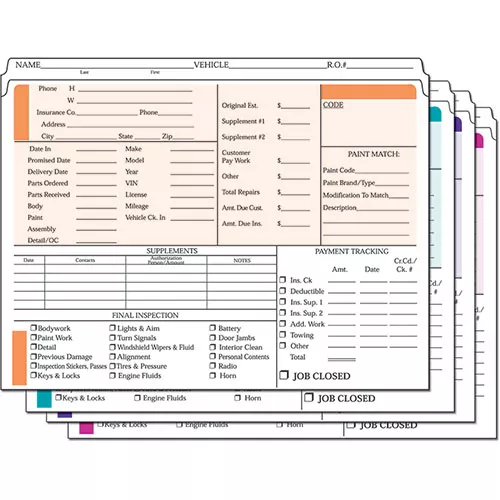 Heavy-Weight Color-Coded Repair Order Folders – Version 1