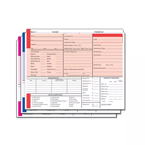 Heavy-Weight Color-Coded Repair Order Folders – Version 2