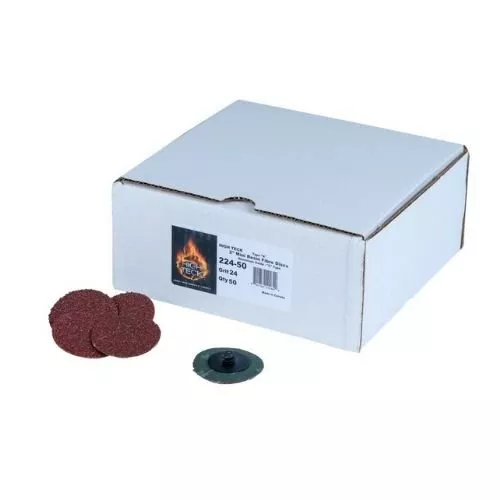 HIGH TECK 2" 24 GRIT QUICK CHANGE SANDING DISCS, 50 PCS