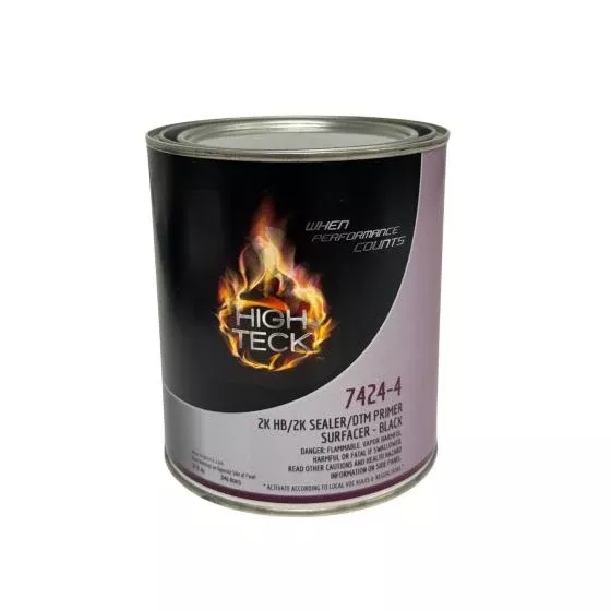 High Teck 7424 2K High-Build Urethane Primer/Sealer, Black