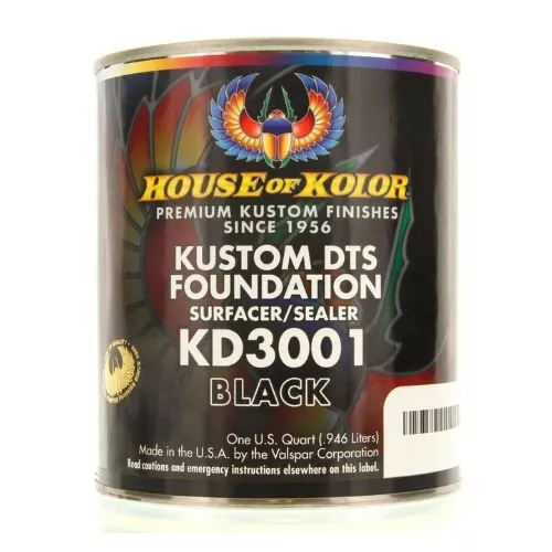 HOUSE OF KOLOR KD3001 BLACK DTS PRIMER SURFACER/SEALER, QT