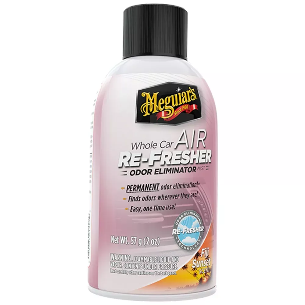 Meguiar’s Whole Car Air Re-Fresher Odor Eliminator Mist – Fiji Sunset Scent – 2 oz