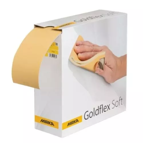 MIRKA GOLDFLEX-SOFT 800 GRIT 4.5 X 5 IN HAND SANDING PADS, ROLL OF 200