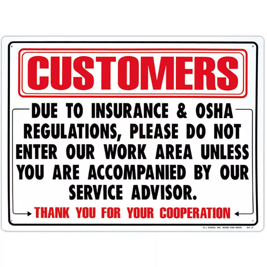 Office Signs – 24″ x 18″ Customers