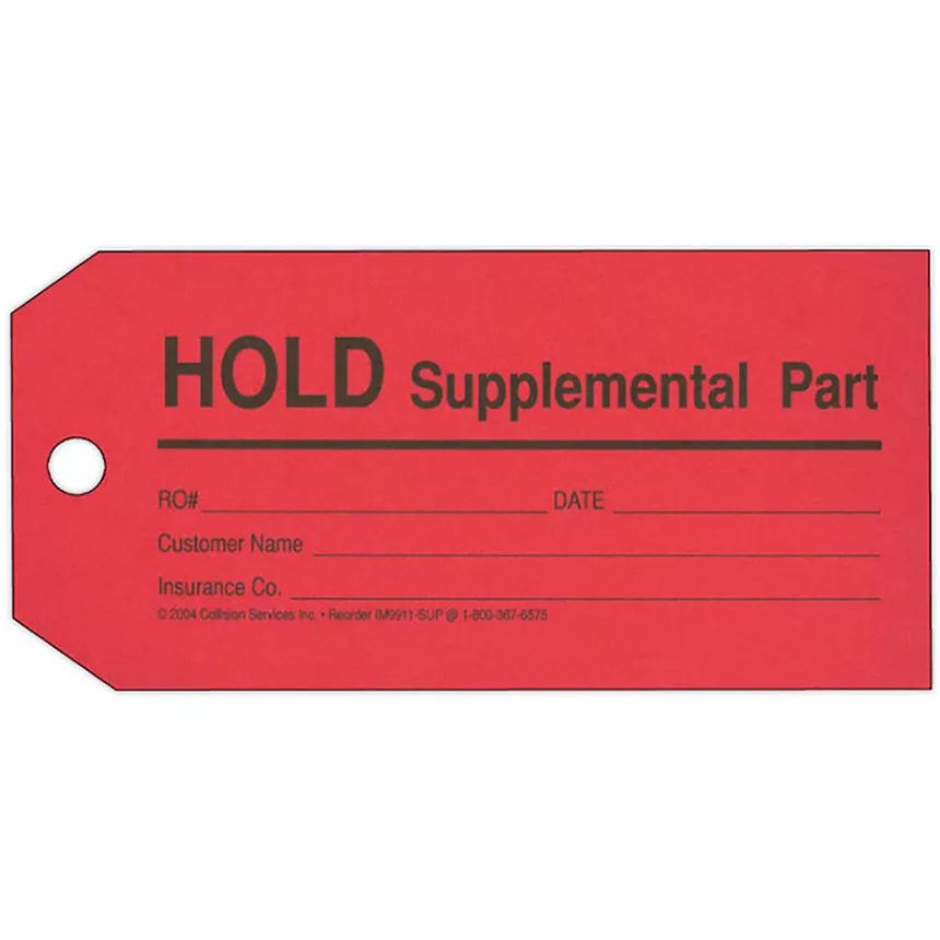 Parts Tags – Supplemental (Red)