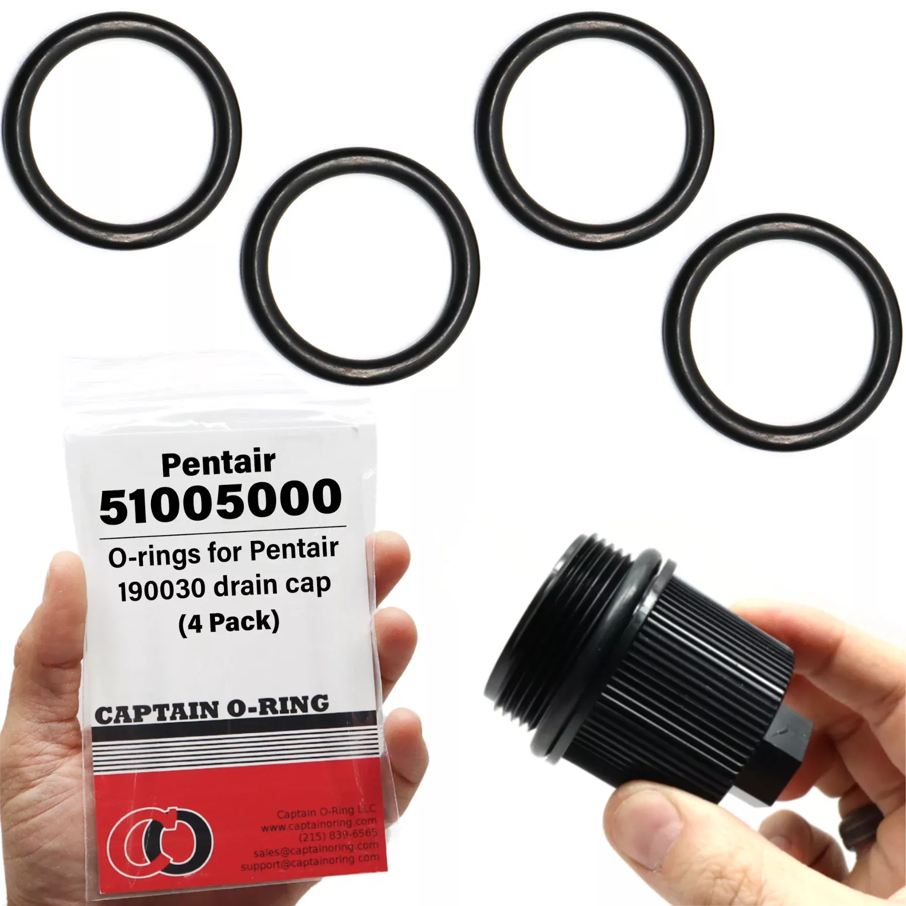 Pentair 51005000 O-Rings for Pool/Spa Filter and Valve Drain Plug (4 Pack)