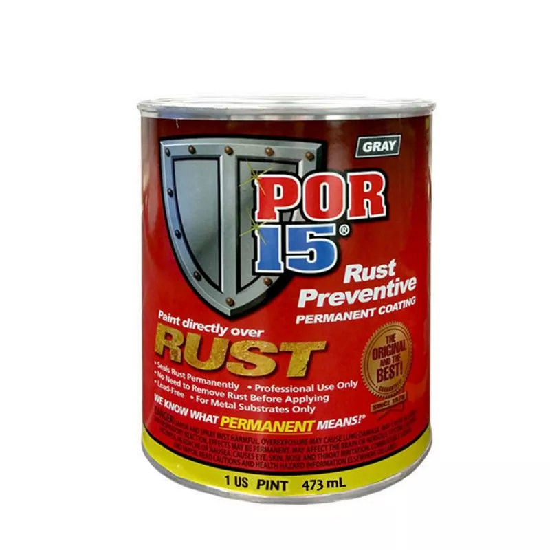 POR-15 45208 GRAY RUST PREVENTIVE COATING, 1 PT