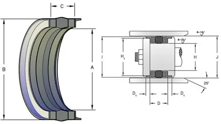 PSA-58 PISTON SEAL ASSEMBLIES