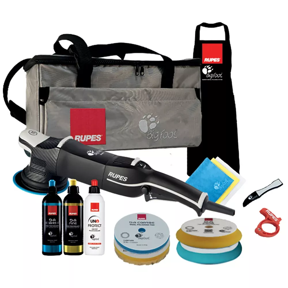 RUPES Bigfoot Mark V 5″ Random Orbital Polisher LHR15V – 15 mm Orbit – Complete Kit