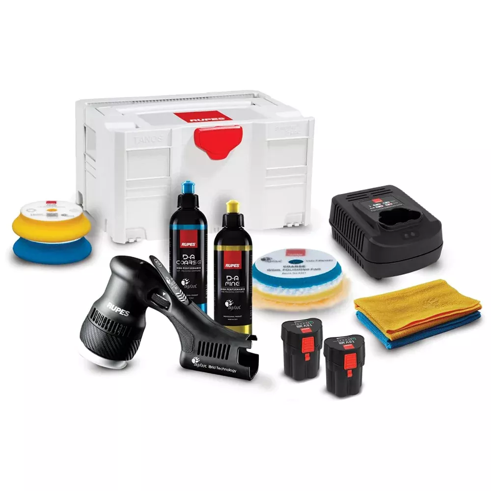 RUPES Bigfoot Mini iBrid 3″ Cordless Polisher HLR75 – BETA Box Kit