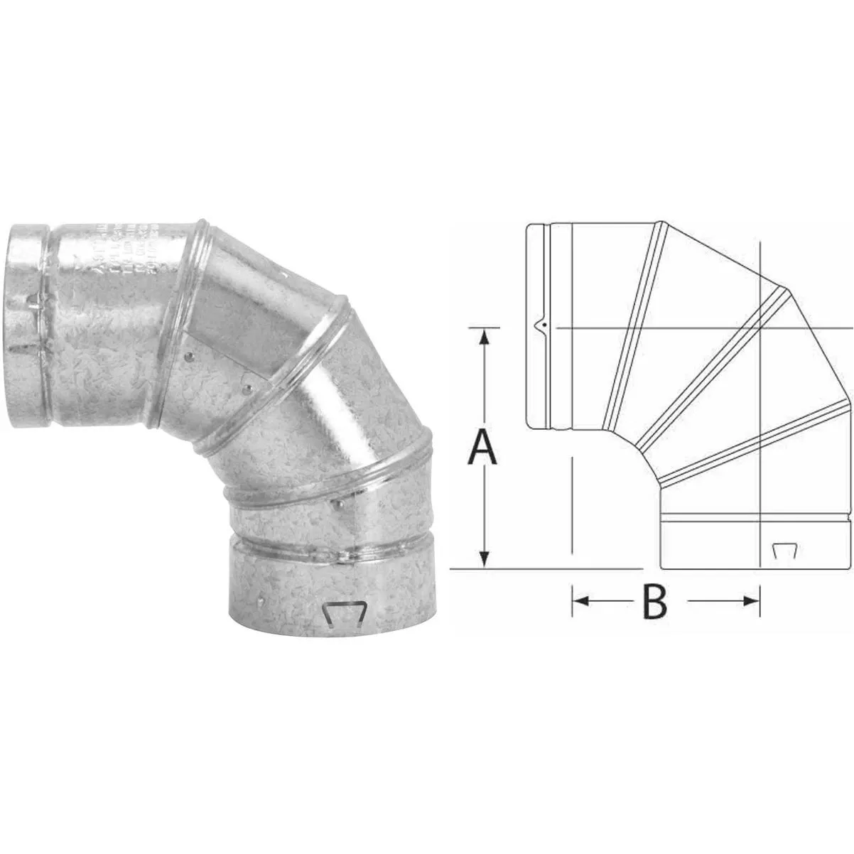 Rv 6 In. 90 Degree Adjustable Elbow