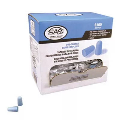 SAS Safety 6100 Box of Ear Plugs (200 pair)