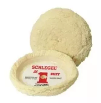 Schlegel 175C Fast Change Buffing Pad, 1-1/2 in Dia, Hook and Loop Attachment, 100% Wool Pad