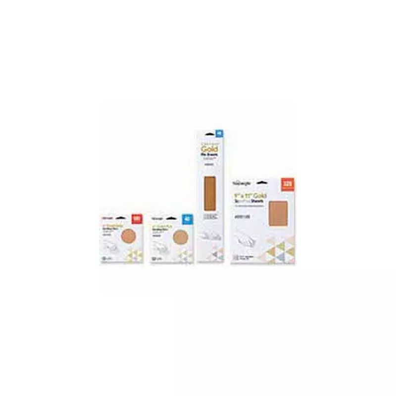 Sunmight Gold 9 × 11-Inch Sheets, P220 Retail Pack — 5 discs/pack