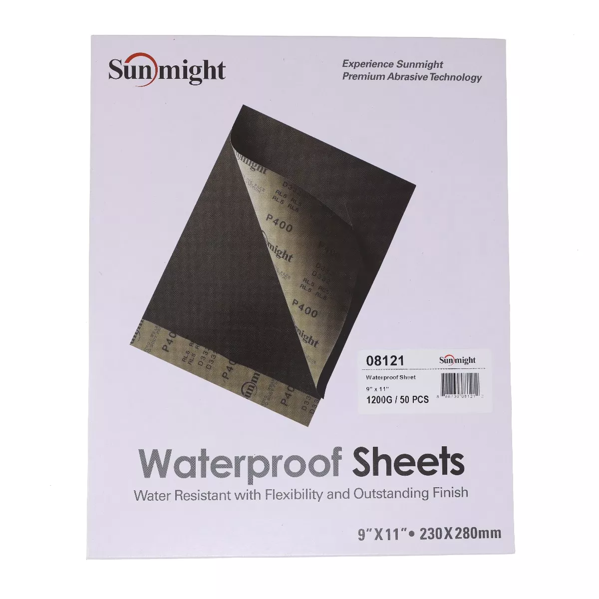 Sunmight Waterproof 9x11 Plain Sheet 1200 Grit – 50 Count