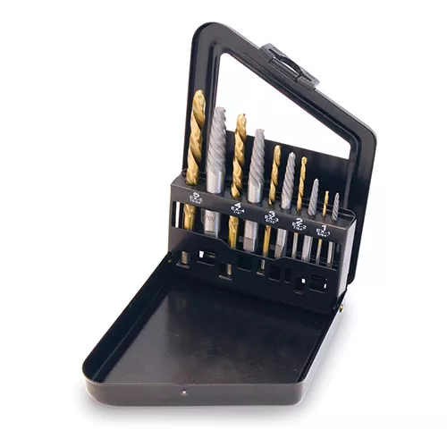Titan Tools 10pc Reverse Drill & Screw Extractor Set – 16013