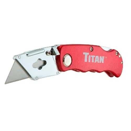 Titan Tools Folding Pocket Utility Knife, Red – 11015