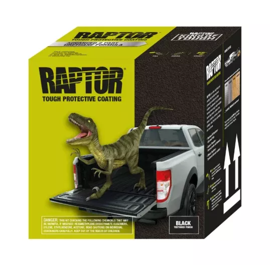 U-POL RAPTOR 0820V Low VOC Raptor Kit, Black, 3:1 Mixing, 125 sq-ft Coverage