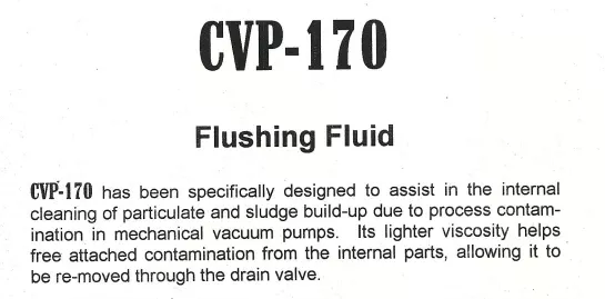 Vacuum Pump Flushing Fluid – 1 Gallon