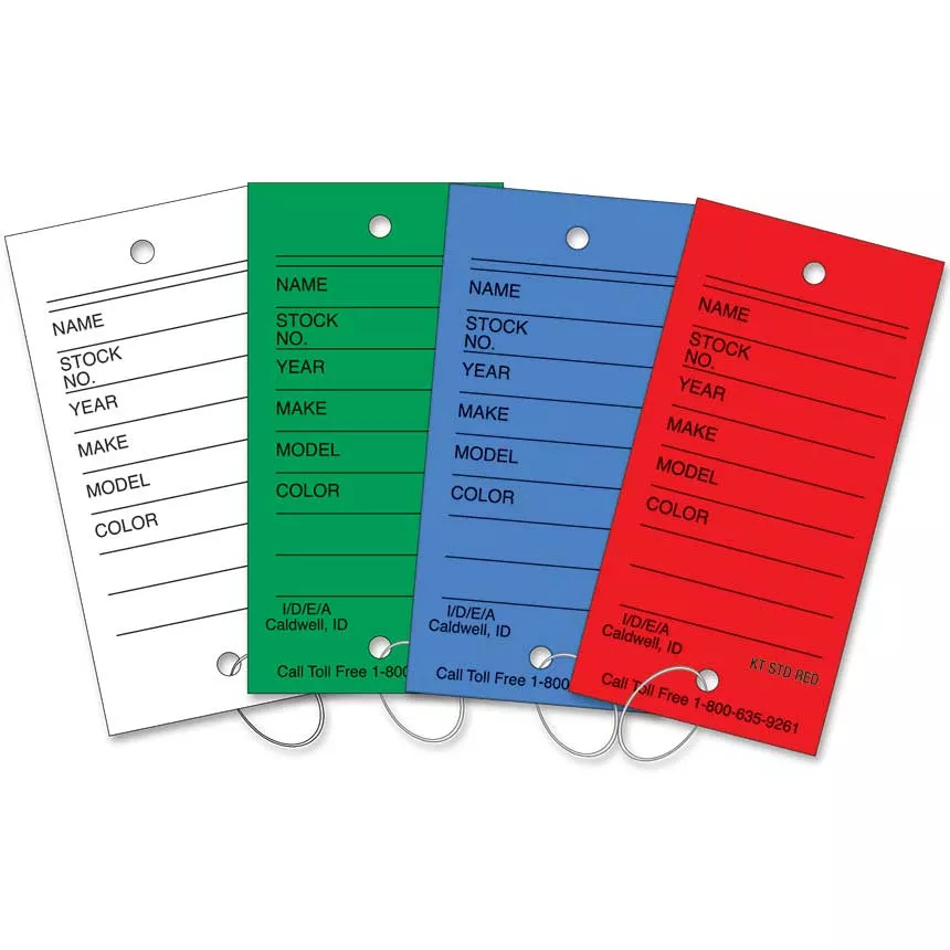 Vinyl Key Tags with Key Rings | Box of 500