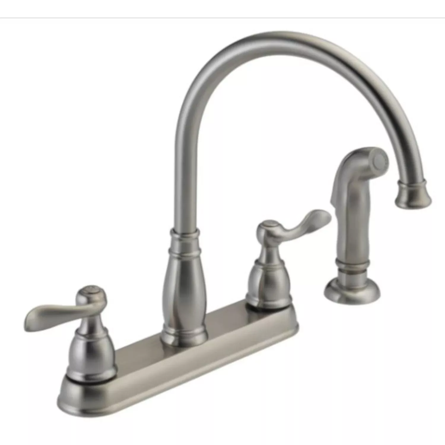 Windemere 2-handle Stainless Steel Kitchen Faucet With Side Spray, Model 21996lf-ss