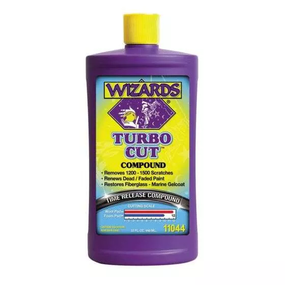 WIZARDS TURBO CUT 11044 HIGH GLOSS TIME RELEASE COMPOUND, 32 OZ