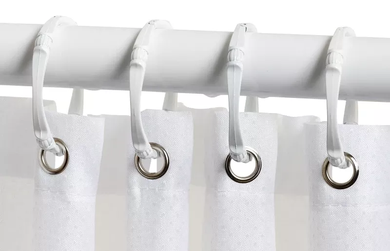 Zenith Zenna Home 70 X 72 In. White Fabric Shower Curtain—commercial-grade Durability & Water-repellent Finish