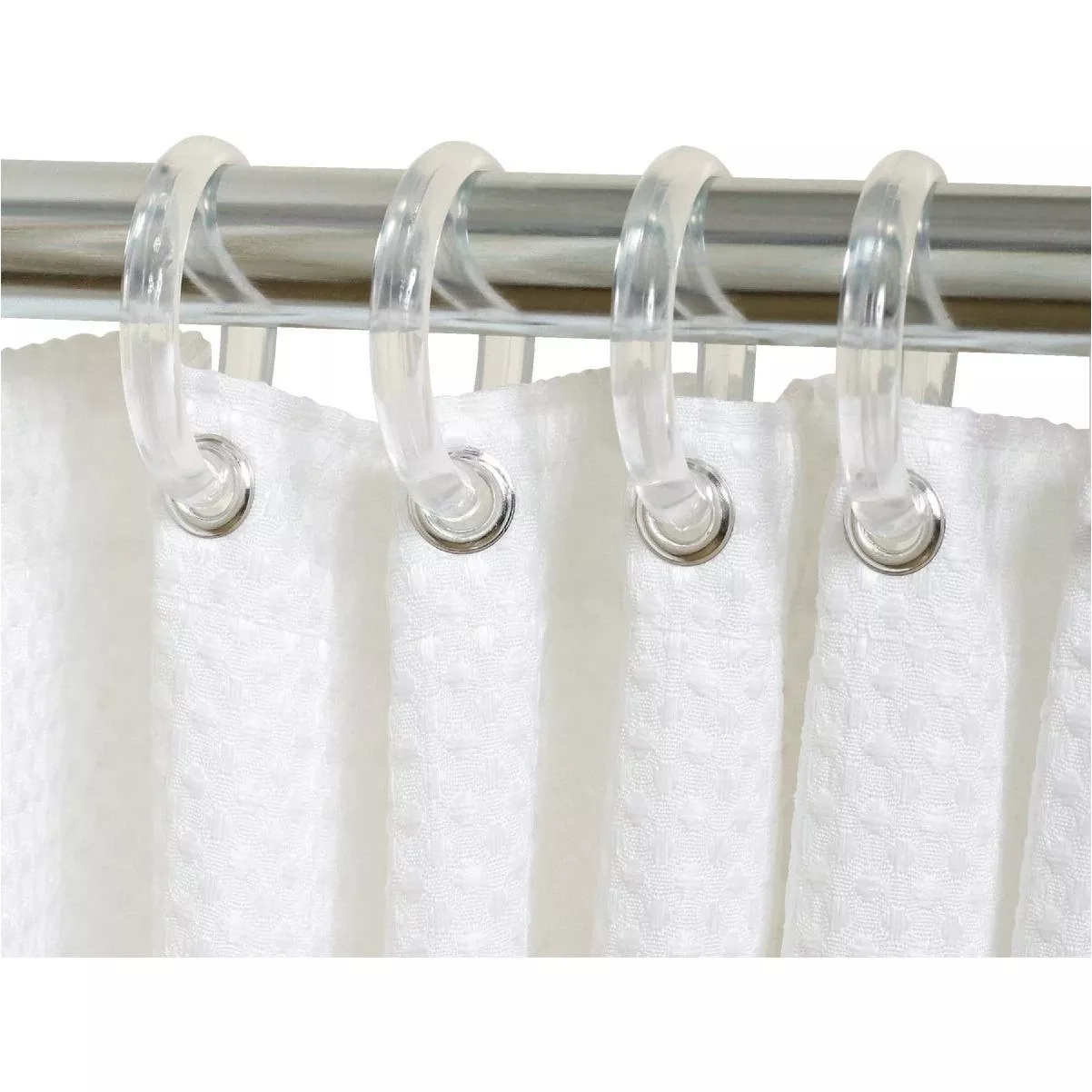 Zenna Home Clear Plastic Shower Curtain Ring (12 Count)