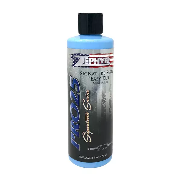 Zephyr Easy Kut Metal Polish 16oz – Professional High-Gloss Shine for Aluminum & Chrome