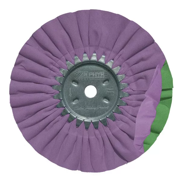 Zephyr Smooth Cut 10″ Airway Buffing Wheel – Purple/Green Secondary Cutting Power for Professional Detailers